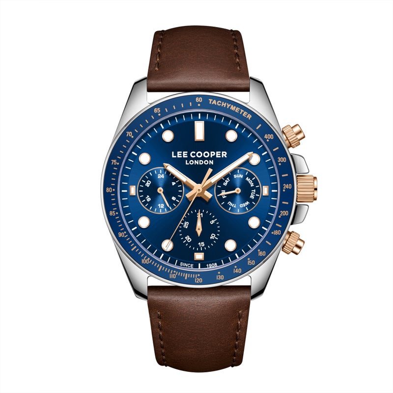Lee Cooper Men's LEATHER MULTIFUNCTION Watch LC08233.392 - 23x29,5 mm - Image 1